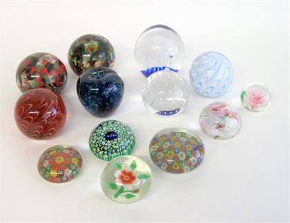 Appraisal: Group of thirteen contemporary artist paperweights th century