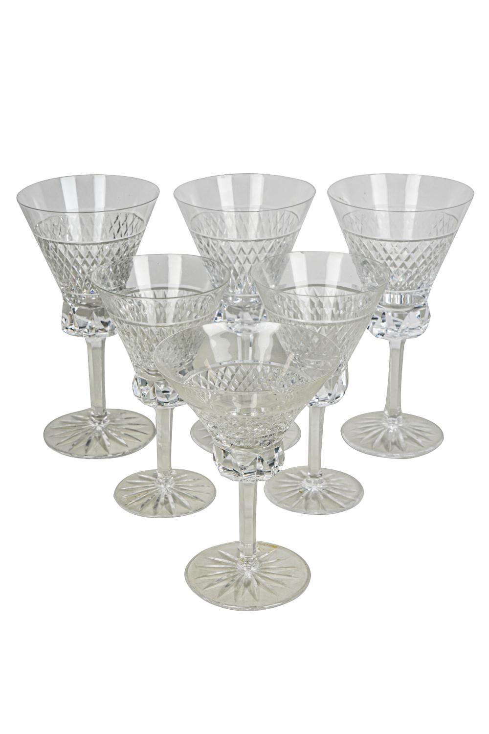 Appraisal: MOLDED GLASS STEMWARE SETincluding tall stems martini glasses and standard