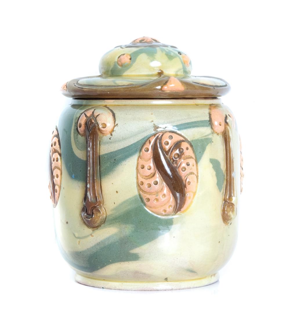 Appraisal: AMPHORA CERAMIC MUSHROOM TOBACCO HUMIDOR JARAmphora Teplitz style ceramic tobacco