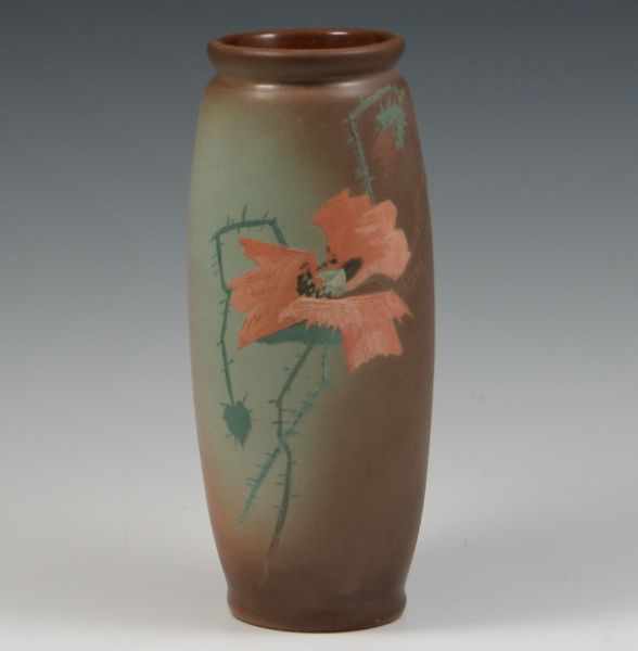 Appraisal: La Moro Matte Poppy Vase marked die impressed La Moro