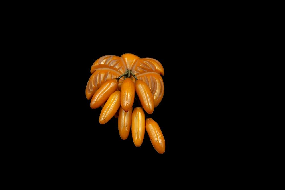 Appraisal: Palm Fruit Pin Bakelite Rare Palm Fruit Pin Bakelite Rare