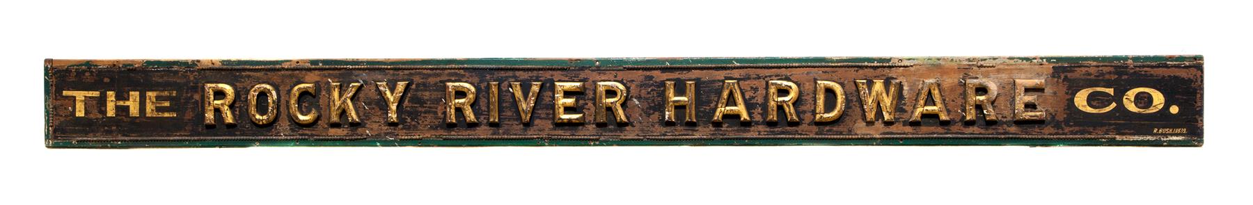 Appraisal: AMERICAN ADVERTISING SIGN Late th-early th century Hardware sign with