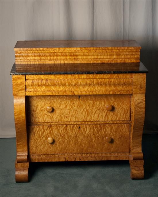 Appraisal: A th C American Neo-classical Chest of Drawers bird's eye