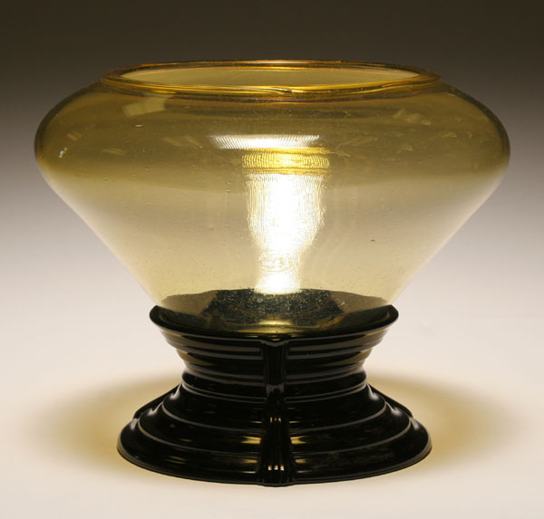 Appraisal: Northwood amber fishbowl