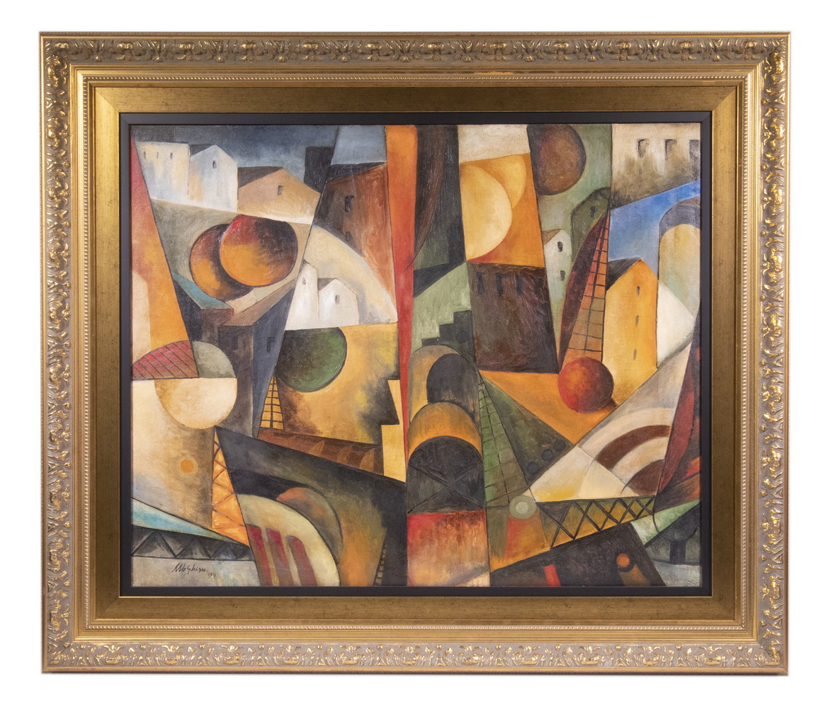 Appraisal: ALBERT GLEIZES FRANCE - Cubist Landscape oil on canvas signed