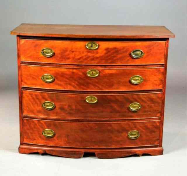 Appraisal: A Massachusetts Federal Chest Of Four DrawersCherry wood chest with