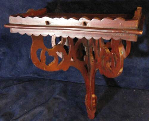 Appraisal: PIERCED CARVED WALL SHELF