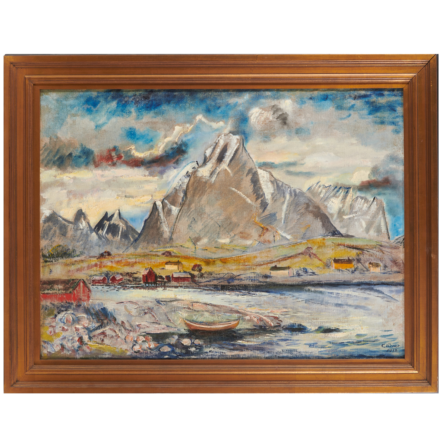 Appraisal: BERNT CLUVER OIL ON CANVAS Bernt Julius Muus Cluver Norwegian