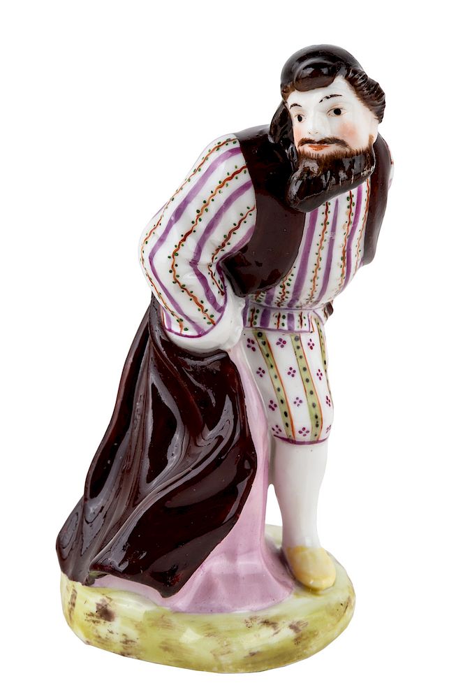 Appraisal: A RUSSIAN PORCELAIN COMMEDIA DELL'ARTE FIGURE OF PANTALONE GARDNER PORCELAIN