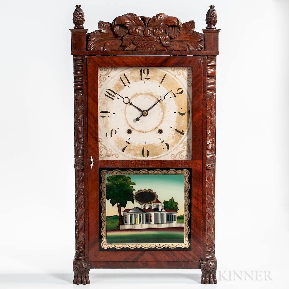 Appraisal: E Terry Son's Carved Shelf Clock E Terry Son's Carved