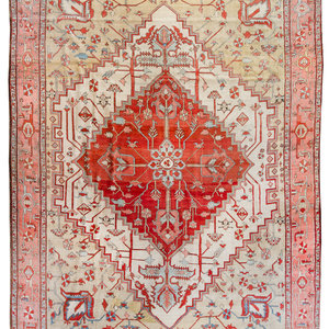 Appraisal: A Serapi Wool Rug Northwest Persia Circa feet inches x