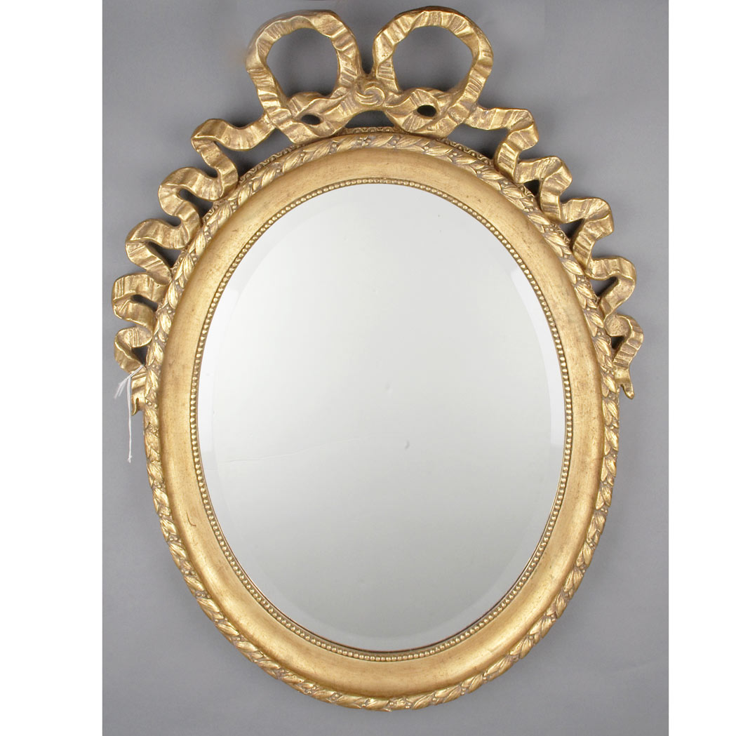 Appraisal: Louis XVI Style Gilt-Wood Mirror Height inches width inches