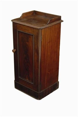 Appraisal: A Victorian mahogany pot cupboard in cm h in cm