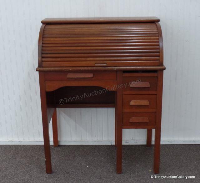 Appraisal: Vintage Child's or Ladies Roll Top Writing Desk Made of