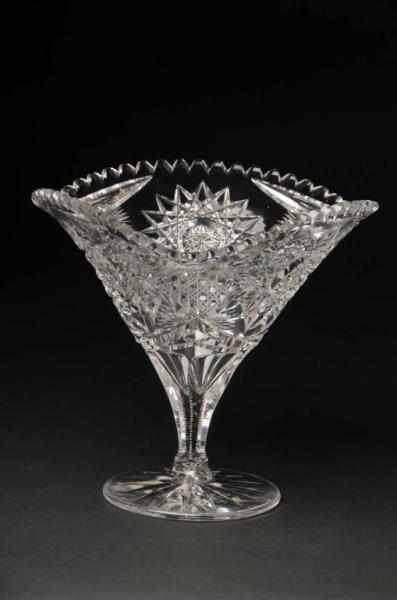 Appraisal: Cut Glass Compote with Pedestal Description Flared opening Condition Near