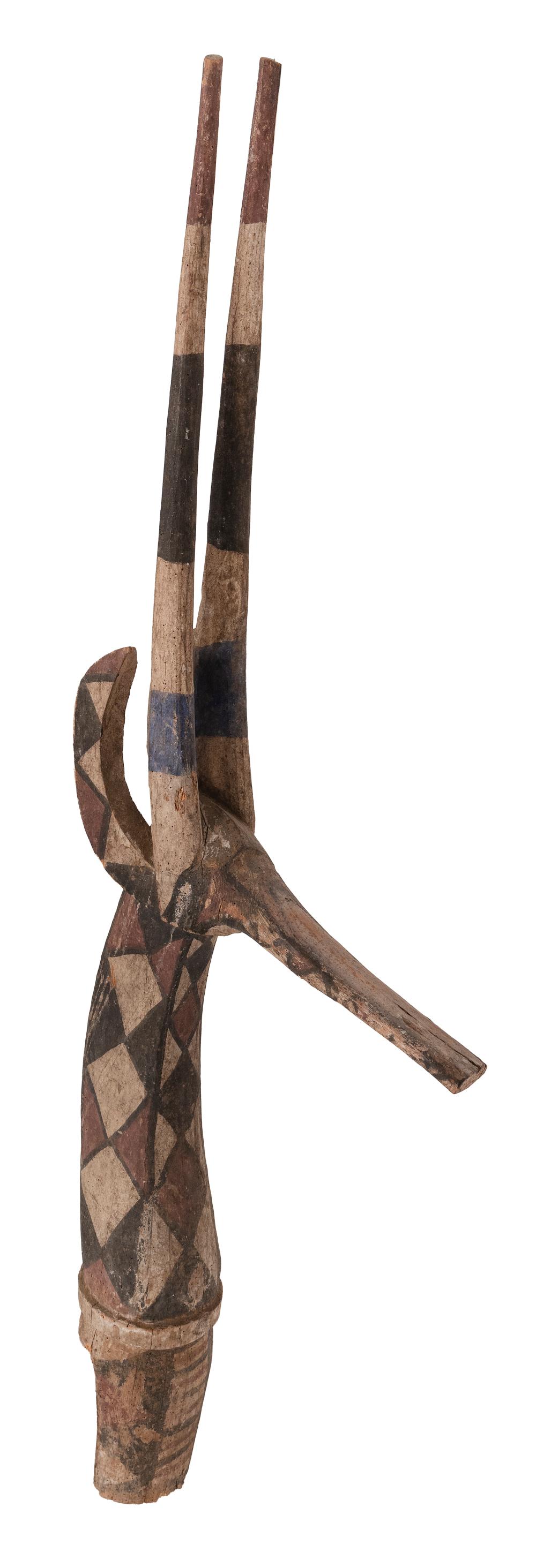 Appraisal: AFRICAN CARVED AND PAINTED WOOD FIGURE OF AN ANTELOPE HEIGHT