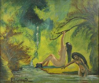 Appraisal: Painting Louis Eilshemius Louis Eilshemius American - Two Women Bathing