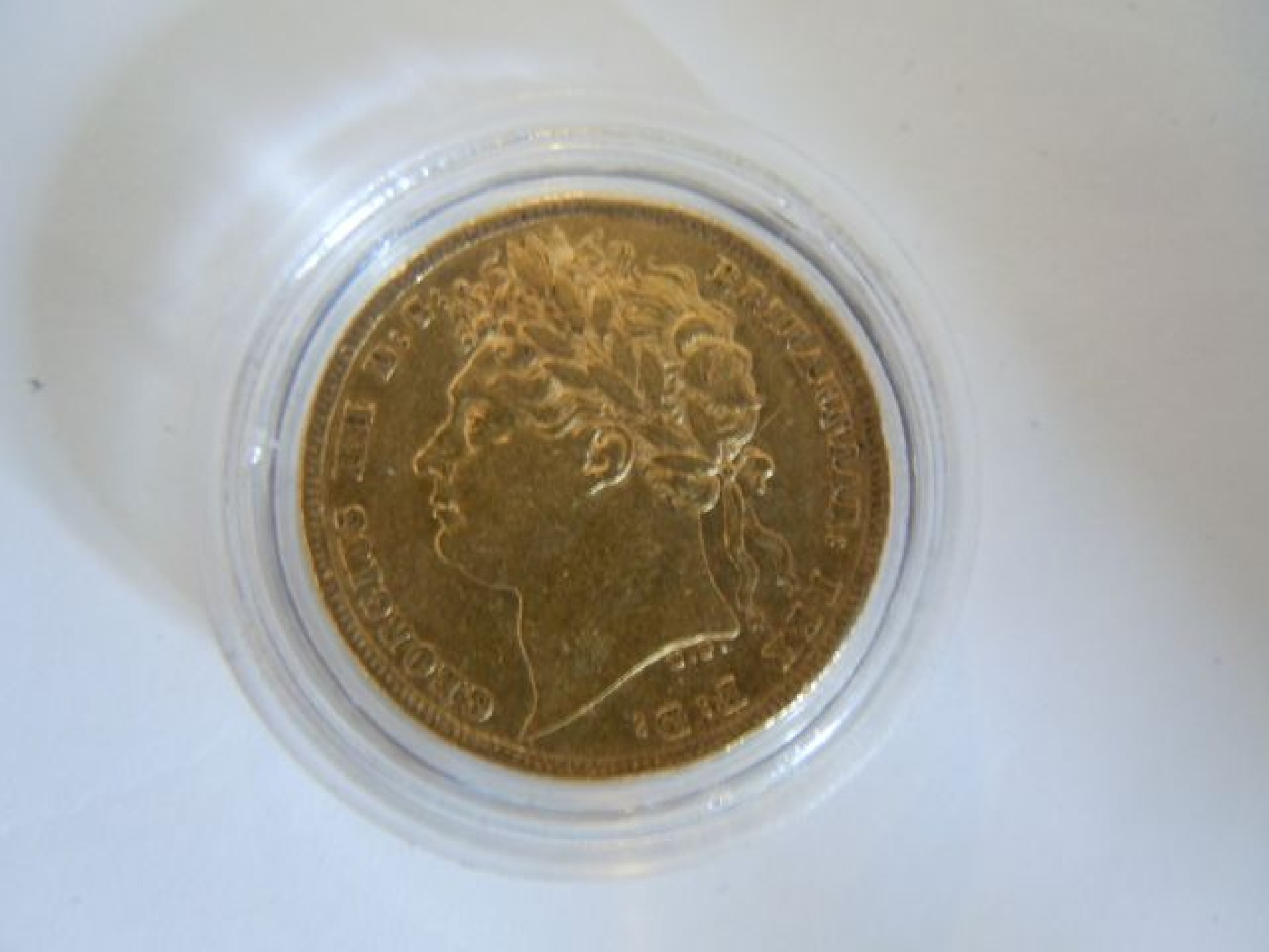 Appraisal: A King George IV ct Gold Sovereign fitted display case