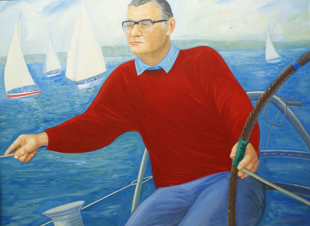 Appraisal: Salvatore Zofrea born Portrait of a Yachtsman Robert Lamplough oil