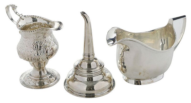 Appraisal: Three Pieces George III English Silver London - including wine