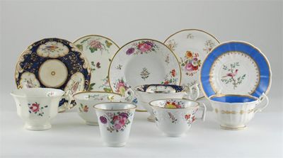 Appraisal: Four porcelain trios including Mason's and Alcock and two cups