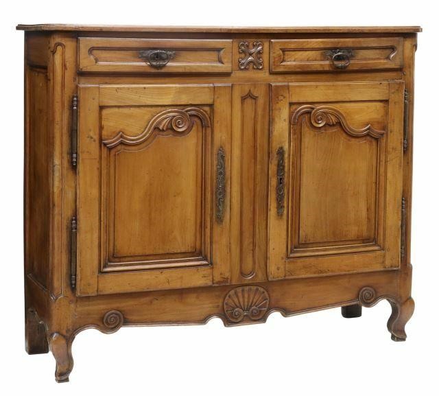 Appraisal: French Provincial Louis XV style fruitwood sideboard late th c