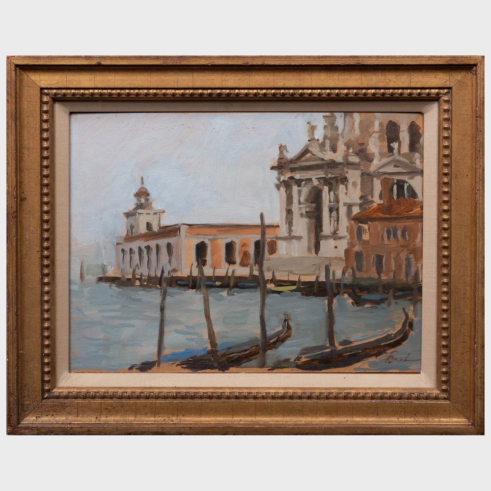 Appraisal: David Bachmann On the Grand Canal Venice Oil on board