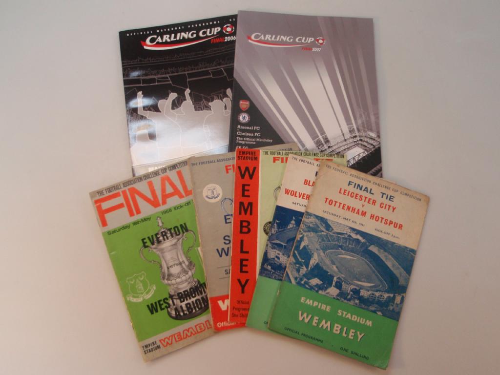 Appraisal: Cup Final Programmes including 's F A Cup Final