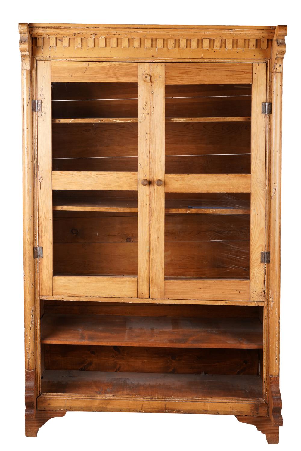 Appraisal: COUNTRY PINE CABINETCondition appears to have been antiqued inches wide