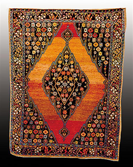 Appraisal: Persian Malayer carpet circa ' x ' border lacking from