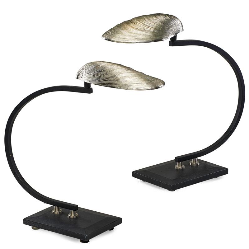 Appraisal: STYLE OF ARTHUR COURT Pair of desk lamps Condition Report