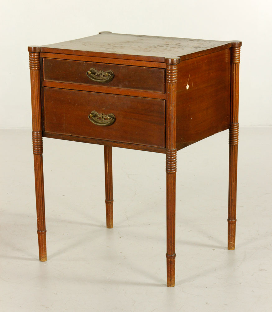 Appraisal: - Early th C Sheraton Mahogany Night Stand Early th