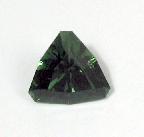 Appraisal: UNSET GREEN TOURMALINE GEMSTONE cts trillion-cut