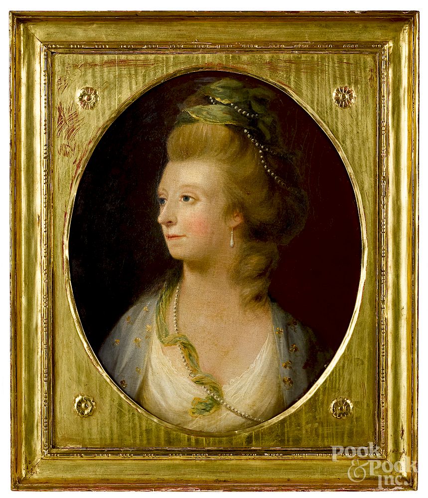 Appraisal: Attributed to Angelica Kauffmann Attributed to Angelica Kauffmann British -