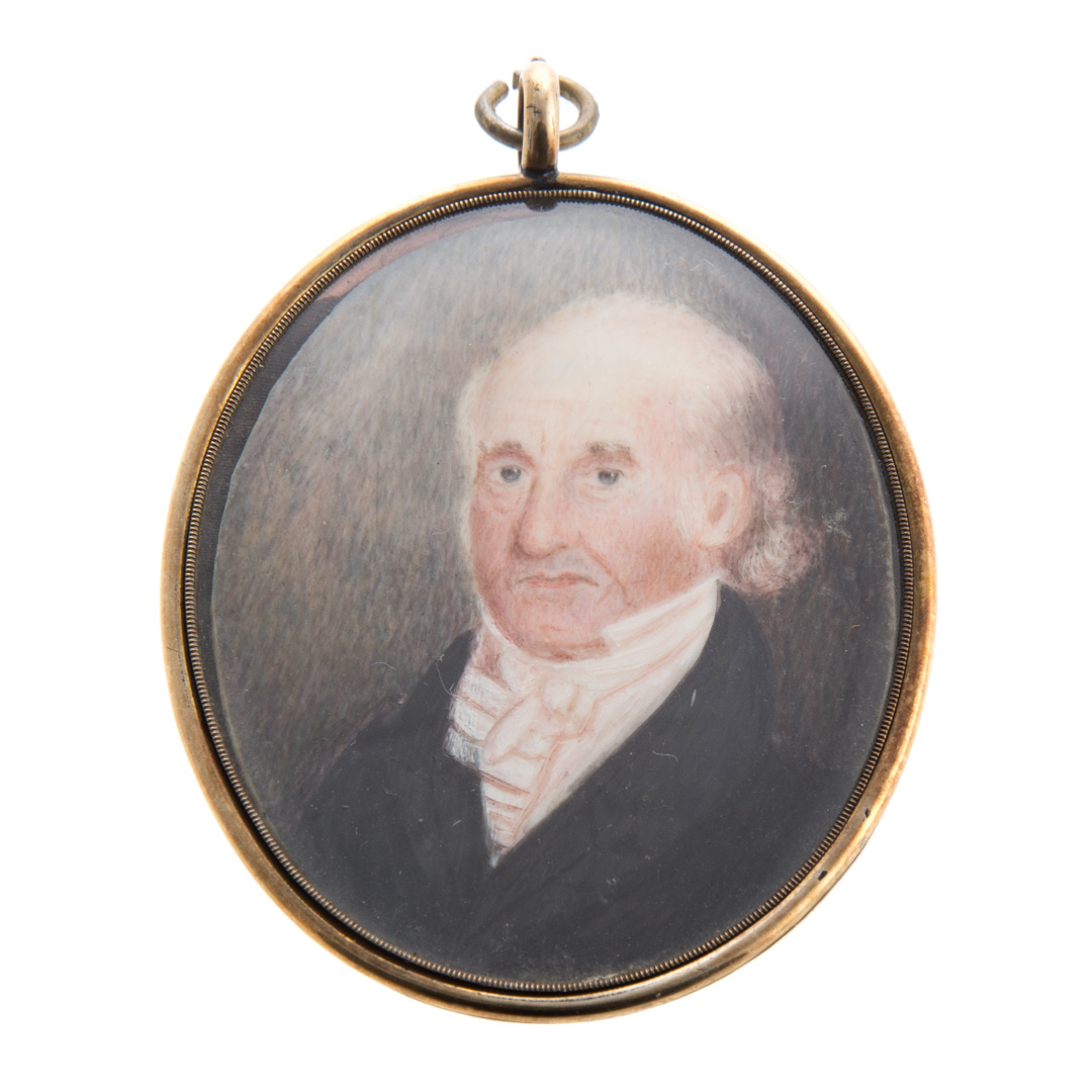 Appraisal: American School Portrait miniature William Taylor circa miniature portrait of