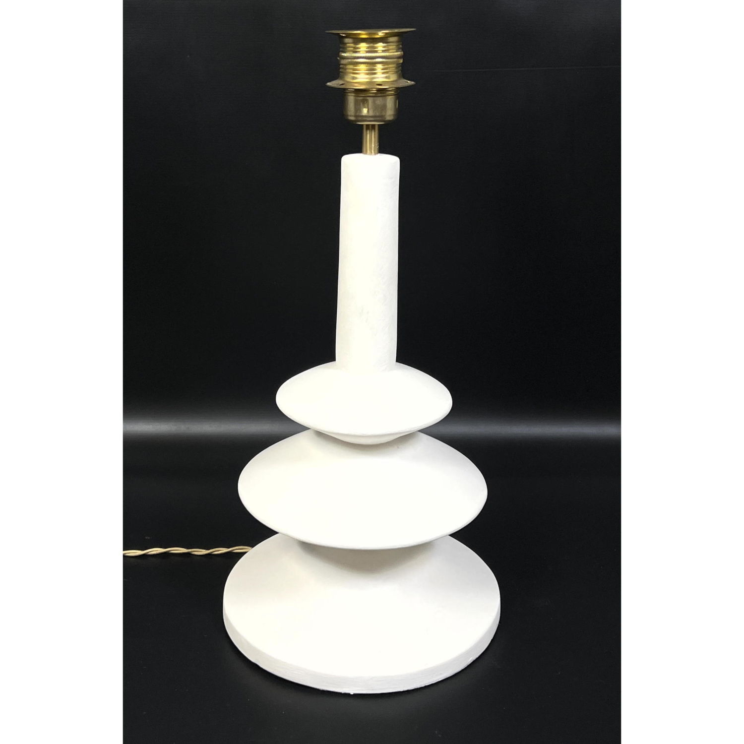 Appraisal: ALBERTO GIACOMETTI Style plaster Table Lamp Dimensions H inches W