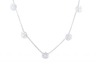 Appraisal: A Fleurette Diamond Necklace by Van Cleef Arpels Designed as