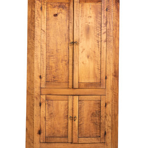 Appraisal: A Federal Tiger Maple Corner Cupboard Likely New England Circa