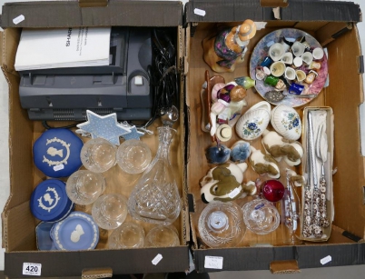 Appraisal: A mixed collection of items to include glassware Wedgwood trinket