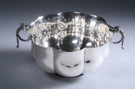 Appraisal: SANBORNS STERLING SILVER BOWL s- s Lobed with applied scrolling