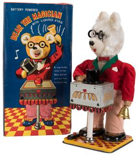 Appraisal: Yonezawa Bear the Magician Battery-Powered Toy Mid-twentieth century Japanese lithographed