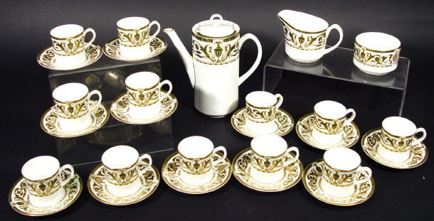 Appraisal: Royal Worcester Windsor patterned twelve place coffee service comprising coffee