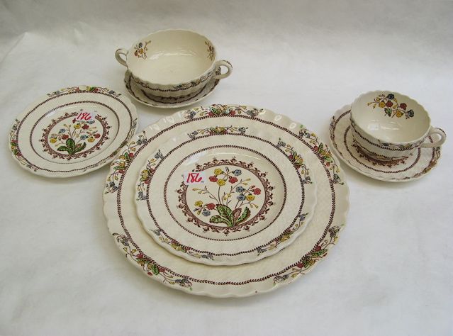 Appraisal: A COPELAND SPODE FINE CHINA SET pieces in the Cowslip