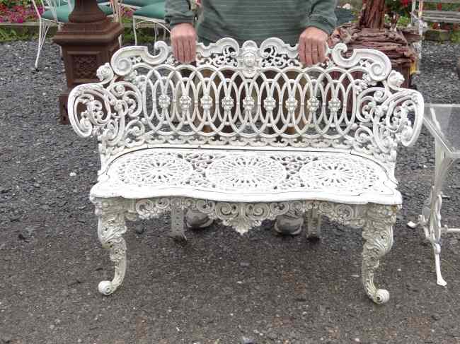 Appraisal: Cast iron garden bench '' W