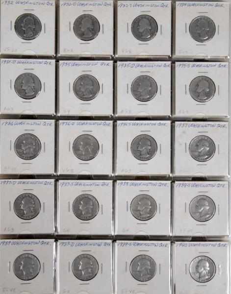 Appraisal: Washington Quarter Collection Description Includes coins from to Missing the