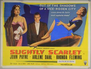 Appraisal: Slightly Scarlet British Quad film poster starring John Payne Arlene