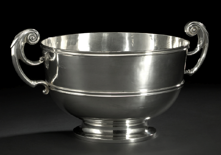 Appraisal: Large Edwardian Sterling Silver Punchbowl hallmarked London - by CS