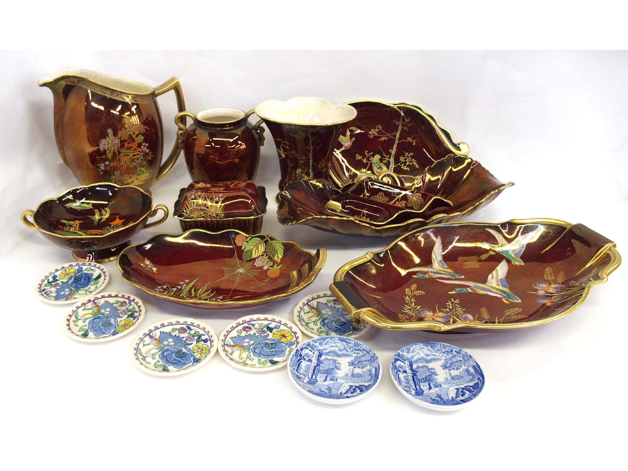 Appraisal: Group of Carlton Ware Rouge Royale table articles including dishes