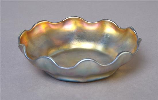 Appraisal: A Tiffany Favrile Glass Bowl Diameter inches