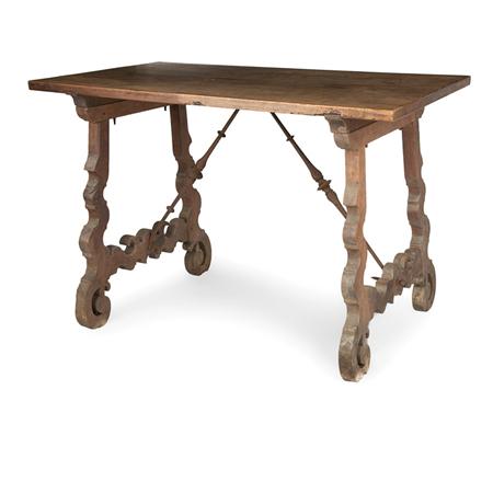 Appraisal: Spanish Baroque Walnut Trestle Table Estimate -